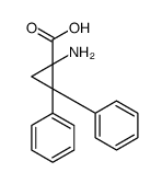 1-amino-2,2-diphenylcyclopropane-1-carboxylic acid结构式