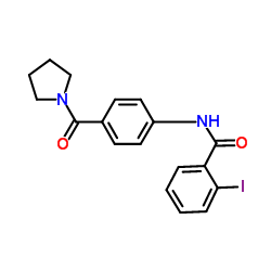 2-Iodo-N-[4-(1-pyrrolidinylcarbonyl)phenyl]benzamide结构式