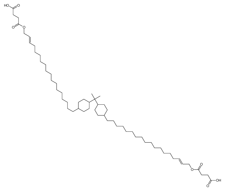 4,4'-[isopropylidenedicyclohexane-4,1-diyl] hydrogen 2-octadecenylsuccinate结构式
