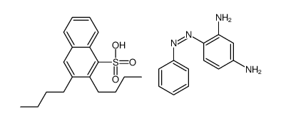 dibutylnaphthalenesulphonic acid, compound with 4-(phenylazo)benzene-1,3-diamine (1:1)结构式