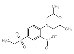 4-(4-ethylsulfonyl-2-nitrophenyl)-2,6-dimethylmorpholine Structure