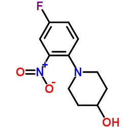1-(4-Fluoro-2-nitrophenyl)-4-piperidinol结构式