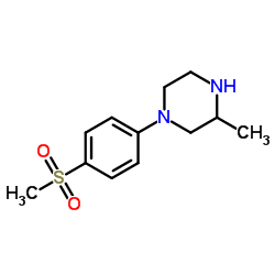 3-Methyl-1-[4-(methylsulfonyl)phenyl]piperazine Structure