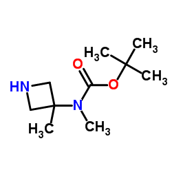 tert-Butyl methyl(3-methylazetidin-3-yl)carbamate Structure