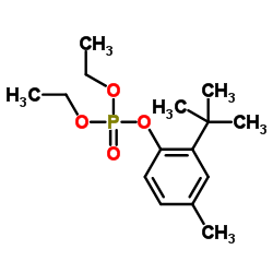 Diethyl 4-methyl-2-(2-methyl-2-propanyl)phenyl phosphate结构式