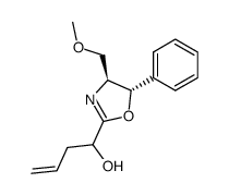 1-((4S,5S)-4-(methoxymethyl)-5-phenyl-4,5-dihydrooxazol-2-yl)but-3-en-1-ol结构式