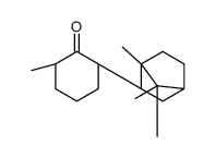 (1α,2α,4α)-2-methyl-6-(1,7,7-trimethylbicyclo[2.2.1]hept-2-yl)cyclohexan-1-one structure