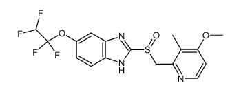 2-[(4-methoxy-3-methyl-pyridin-2-yl)methylsulfinyl]-5-(1,1,2,2-tetrafluoroethoxy)-1H-benzimidazole结构式