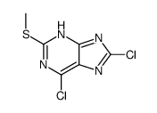 6,8-dichloro-2-methylsulfanyl-7H-purine结构式