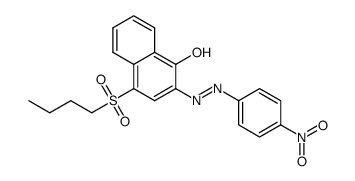 2-(4'-nitrophenylazo-)-4-butylsulfonyl-1-naphthol结构式