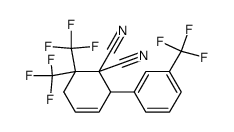 6,6-Bis-trifluoromethyl-2-(3-trifluoromethyl-phenyl)-cyclohex-3-ene-1,1-dicarbonitrile结构式