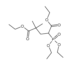 tetraethyl 4,4-dimethyl-2-phosphonopentanedioate Structure