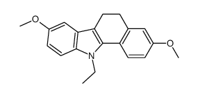 11-ethyl-6,11-dihydro-3,8-dimethoxy-5H-benzocarbazole结构式