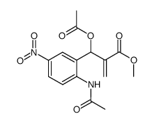 methyl 3-(2-acetamido-5-nitrophenyl)-3-acetoxy-2-methylenepropanoate结构式