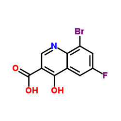 8-溴-6-氟-4-羟基-3-喹啉羧酸结构式