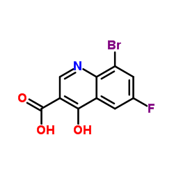 8-Bromo-6-fluoro-4-hydroxyquinoline-3-carboxylic acid Structure