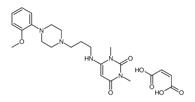 (E)-but-2-enedioic acid,6-[3-[4-(2-methoxyphenyl)piperazin-1-yl]propylamino]-1,3-dimethylpyrimidine-2,4-dione Structure