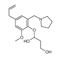 1,3-Propanediol, 3-(4-allyl-2-methoxy-6-(1-pyrrolidinylmethyl)phenoxy)-结构式