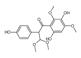 1-(3,6-dihydroxy-2,4-dimethoxyphenyl)-2-(4-hydroxyphenyl)-3,3-dimethoxypropan-1-one Structure