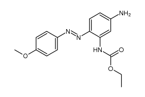 (E)-ethyl (5-amino-2-((4-methoxyphenyl)diazenyl)phenyl)carbamate结构式
