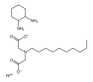 N-decyliminodiacetato-1,2-diaminocyclohexane-platinum(II) Structure