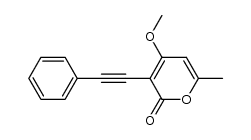 4-methoxy-6-methyl-3-phenylethynyl-2H-pyran-2-one结构式