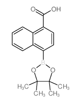 4-(4,4,5,5-四甲基-1,3,2-二噁硼烷-2-基)-1-萘酸结构式