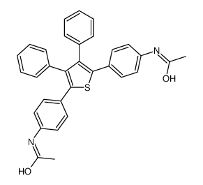 N-[4-[5-(4-acetamidophenyl)-3,4-diphenylthiophen-2-yl]phenyl]acetamide Structure