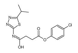 (4-chlorophenyl) 4-oxo-4-[(5-propan-2-yl-1,3,4-thiadiazol-2-yl)amino]butanoate结构式