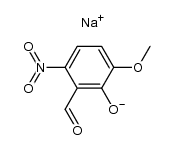 2-Hydroxy-3-methoxy-6-nitrobenzaldehyde, sodium salt Structure