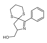 (1-phenyl-6,10-dithia-2-azaspiro[4.5]dec-1-en-3-yl)methanol结构式