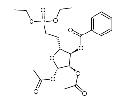 (2S,3R,4R,5R)-4-(benzoyloxy)-5-(2-(diethoxyphosphoryl)ethyl)tetrahydrofuran-2,3-diyl diacetate Structure