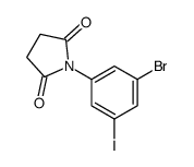 1-(3-bromo-5-iodophenyl)pyrrolidine-2,5-dione Structure