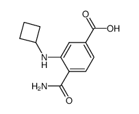 4-(aminocarbonyl)-3-(cyclobutylamino)benzoic acid结构式