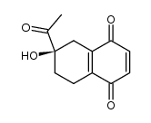 (R)-6-acetyl-6-hydroxy-5,6,7,8-tetrahydronaphthalene-1,4-dione结构式
