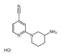 2-(3-氨基-1-哌啶基)-4-吡啶甲腈盐酸盐结构式