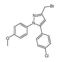 3-(bromomethyl)-5-(4-chlorophenyl)-1-(4-methoxyphenyl)pyrazole结构式