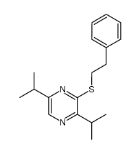 2-(2-phenylethylthio)-3,6-diisopropylpyrazine结构式