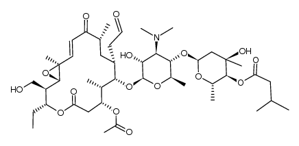 3-O-acetyl-23-O-demycinosyl-12,13-epoxy-4''-O-isovaleryltylosin结构式