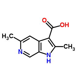 2,5-Dimethyl-6-azaindole-3-carboxylic acid结构式