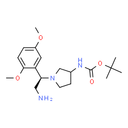 (R)-3-N-BOC-AMINO-1-[2-AMINO-1-(2,5-DIMETHOXY-PHENYL)-ETHYL]-PYRROLIDINE结构式