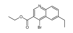 4-Bromo-6-ethylquinoline-3-carboxylic acid ethyl ester Structure