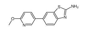 6-(6-methoxypyridin-3-yl)-1,3-benzothiazol-2-amine结构式