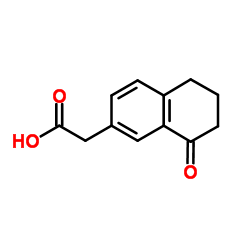 2-(8-Oxo-5,6,7,8-tetrahydronaphthalen-2-yl)acetic acid Structure