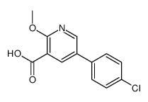 5-(4-chlorophenyl)-2-methoxypyridine-3-carboxylic acid结构式