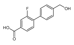 3-fluoro-4-[4-(hydroxymethyl)phenyl]benzoic acid结构式