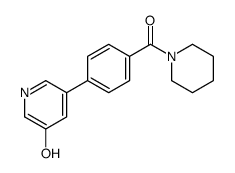 [4-(5-hydroxypyridin-3-yl)phenyl]-piperidin-1-ylmethanone结构式