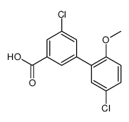 3-chloro-5-(5-chloro-2-methoxyphenyl)benzoic acid结构式