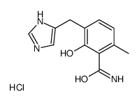 2-Hydroxy-3-(1H-imidazol-5-ylmethyl)-6-methylbenzamide Hydrochloride结构式