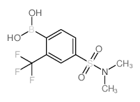 4-(N,N-二甲基氨磺酰基)-2-三氟甲基苯基硼酸结构式